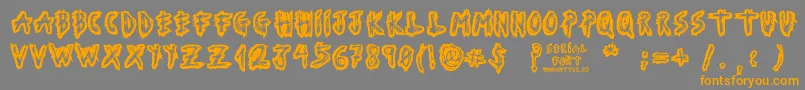 SerialFont Font – Orange Fonts on Gray Background