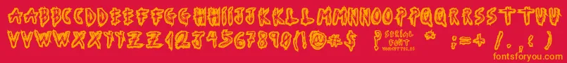 En savoir plus sur la police SerialFont Police SerialFont – polices orange sur fond rouge