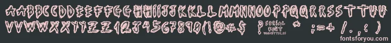 SerialFontフォントについての詳細 フォントSerialFont – 黒い背景にピンクのフォント