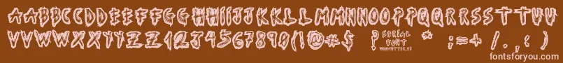 フォントSerialFont – 茶色の背景にピンクのフォント