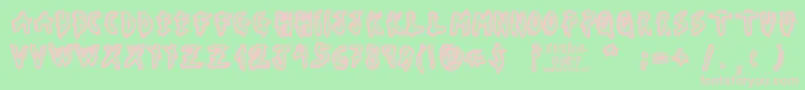 SerialFont Font – Pink Fonts on Green Background