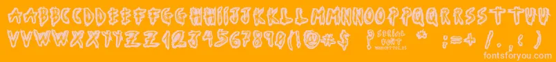 SerialFont Font – Pink Fonts on Orange Background