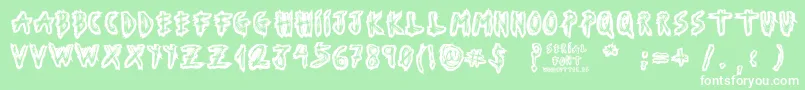 More about SerialFont Font SerialFont Font – White Fonts on Green Background