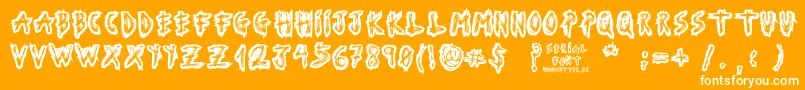Fonte SerialFont – fontes brancas em um fundo laranja