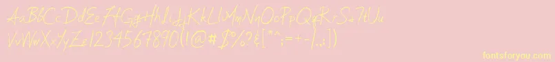 SoljikDambaek Font – Yellow Fonts on Pink Background