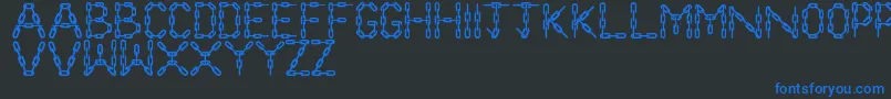 ChainLetters Font – Blue Fonts on Black Background