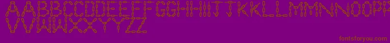 ChainLetters Font – Brown Fonts on Purple Background