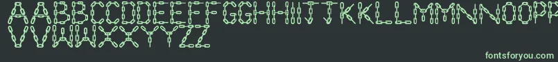 Czcionka ChainLetters – zielone czcionki na czarnym tle