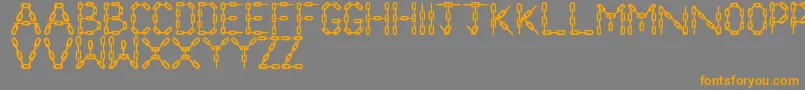 ChainLetters Font – Orange Fonts on Gray Background