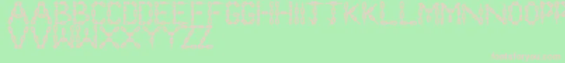 ChainLetters Font – Pink Fonts on Green Background