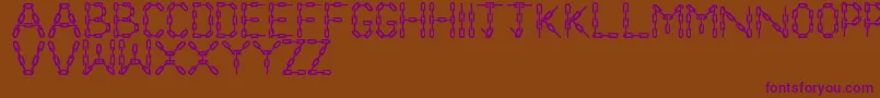 ChainLetters Font – Purple Fonts on Brown Background