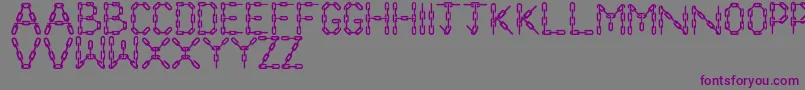 ChainLetters Font – Purple Fonts on Gray Background