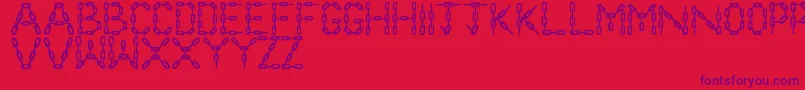 ChainLetters Font – Purple Fonts on Red Background