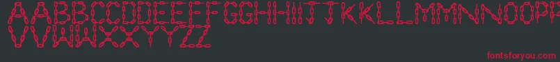 ChainLetters Font – Red Fonts on Black Background