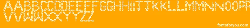 フォントChainLetters – オレンジの背景に白い文字