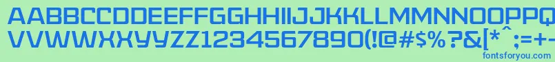 Шрифт AmericanCaptainPatrius02Fre – синие шрифты на зелёном фоне