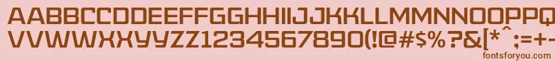 フォントAmericanCaptainPatrius02Fre – ピンクの背景に茶色のフォント
