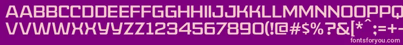 フォントAmericanCaptainPatrius02Fre – 紫の背景にピンクのフォント