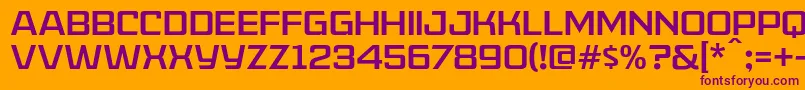 Шрифт AmericanCaptainPatrius02Fre – фиолетовые шрифты на оранжевом фоне