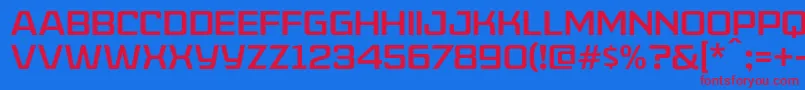 AmericanCaptainPatrius02Fre Font – Red Fonts on Blue Background