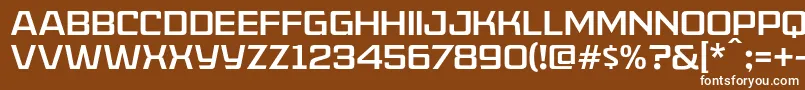 Шрифт AmericanCaptainPatrius02Fre – белые шрифты на коричневом фоне