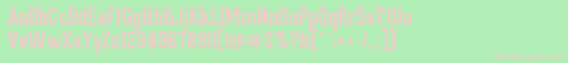 GearedSlabBold Font – Pink Fonts on Green Background