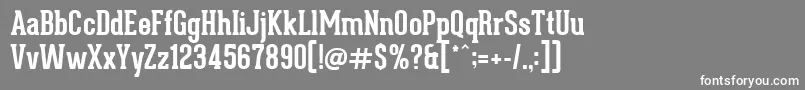 GearedSlabBold Font – White Fonts on Gray Background