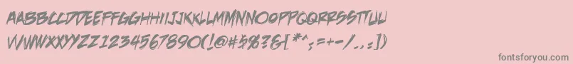 DeathrattleBb Font – Gray Fonts on Pink Background