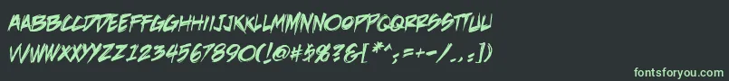 DeathrattleBb Font – Green Fonts on Black Background