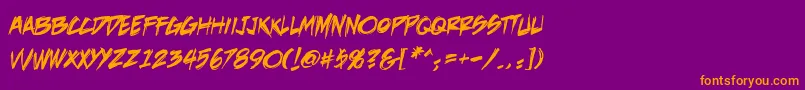 DeathrattleBb Font – Orange Fonts on Purple Background