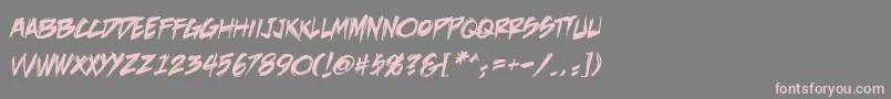 DeathrattleBb Font – Pink Fonts on Gray Background