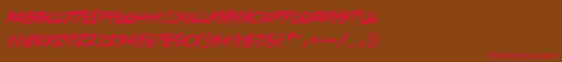 DeathrattleBb Font – Red Fonts on Brown Background
