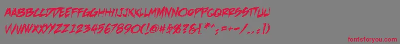 DeathrattleBb Font – Red Fonts on Gray Background