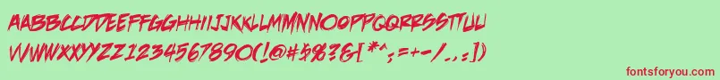DeathrattleBb Font – Red Fonts on Green Background