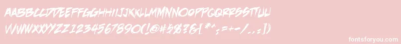 DeathrattleBb Font – White Fonts on Pink Background
