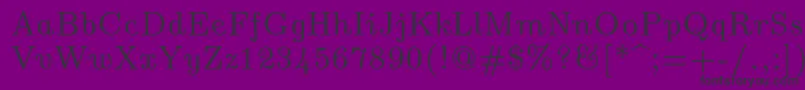 Lmromanunsl10Regular Font – Black Fonts on Purple Background
