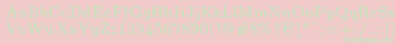 Lmromanunsl10Regular Font – Green Fonts on Pink Background