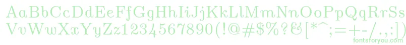 Lmromanunsl10Regular Font – Green Fonts on White Background