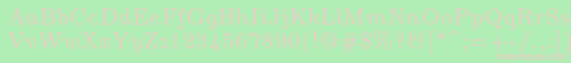 Lmromanunsl10Regular Font – Pink Fonts on Green Background