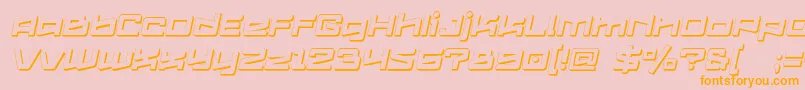 Logofontik4fExtrudedItalic Font – Orange Fonts on Pink Background