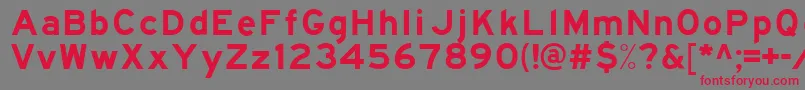Traffic6 Font – Red Fonts on Gray Background