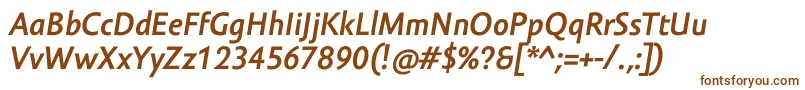 AmorSansProBoldItalic Font – Brown Fonts on White Background