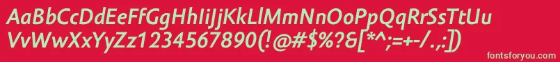 fuente AmorSansProBoldItalic – Fuentes Verdes Sobre Fondo Rojo