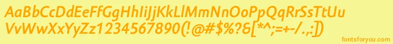 Más sobre la fuente AmorSansProBoldItalic fuente AmorSansProBoldItalic – Fuentes Naranjas Sobre Fondo Amarillo