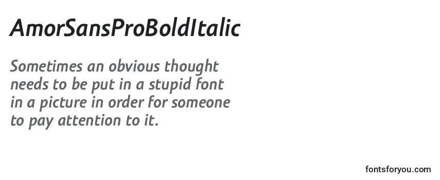Review of the AmorSansProBoldItalic Font