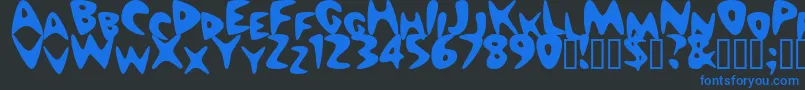 Nuwave Font – Blue Fonts on Black Background