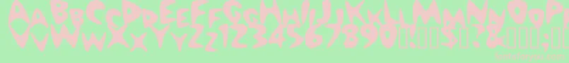 Nuwave Font – Pink Fonts on Green Background