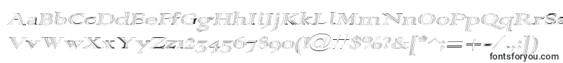 フォントAlpharevhollow – 鉛筆で書かれたフォント