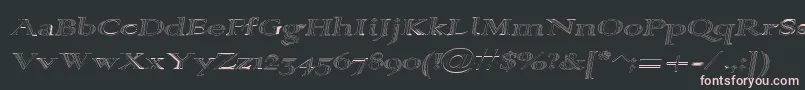 Alpharevhollow Font – Pink Fonts on Black Background