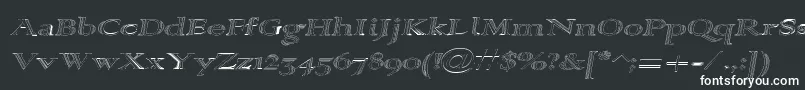 Alpharevhollow Font – White Fonts on Black Background